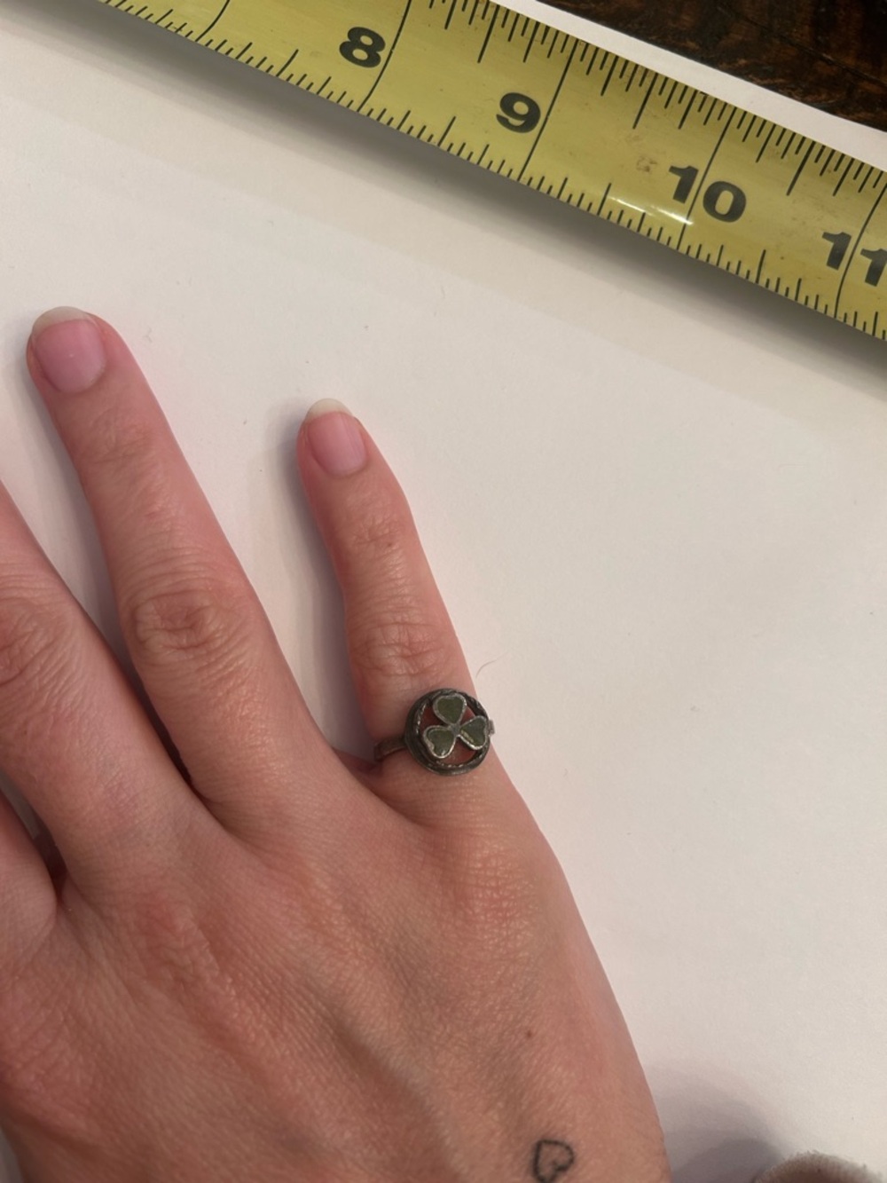 Clover Signet Ring - Antique Sterling Silver